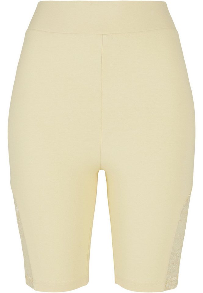URBAN CLASSICS Radlerhose Urban Classics Damen Ladies High Waist Lace Inset Cycle Shorts (1-tlg) von URBAN CLASSICS