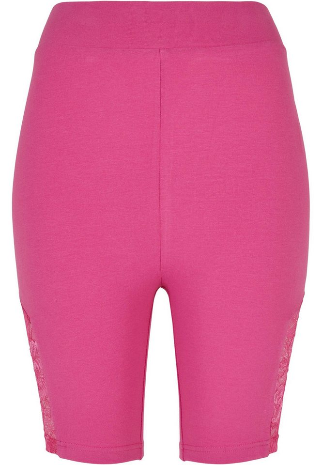 URBAN CLASSICS Radlerhose Urban Classics Damen Ladies High Waist Lace Inset Cycle Shorts (1-tlg) von URBAN CLASSICS