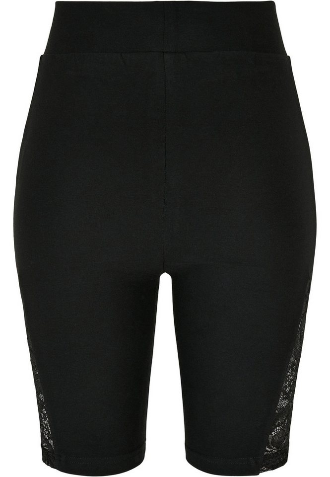 URBAN CLASSICS Radlerhose Urban Classics Damen Ladies High Waist Lace Inset Cycle Shorts (1-tlg) von URBAN CLASSICS