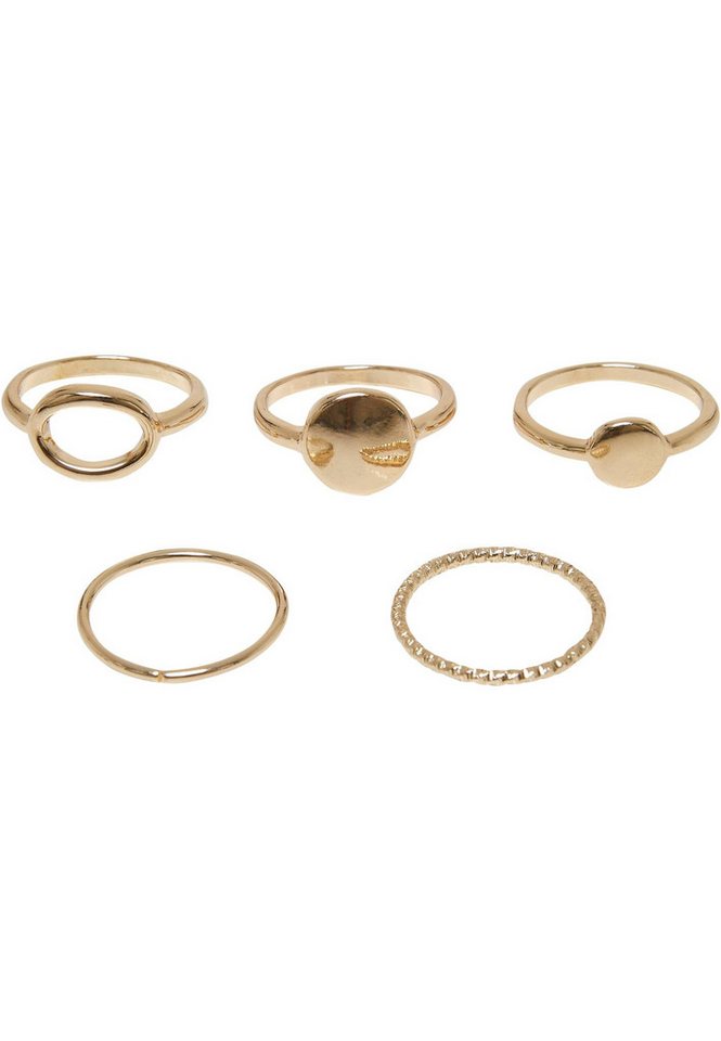 URBAN CLASSICS Ring-Set Urban Classics Unisex Basic Stacking Ring 5-Pack von URBAN CLASSICS