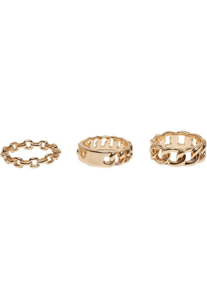 URBAN CLASSICS Ring-Set Urban Classics Unisex Chain Ring 3-Pack von URBAN CLASSICS