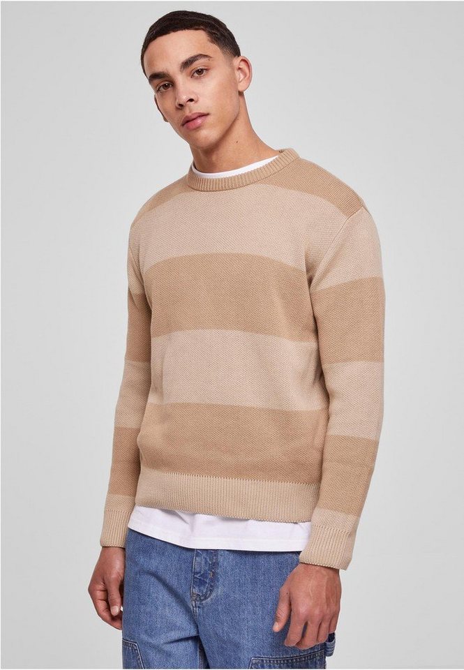 URBAN CLASSICS Rundhalspullover Heavy Oversized Striped Sweatshirt von URBAN CLASSICS