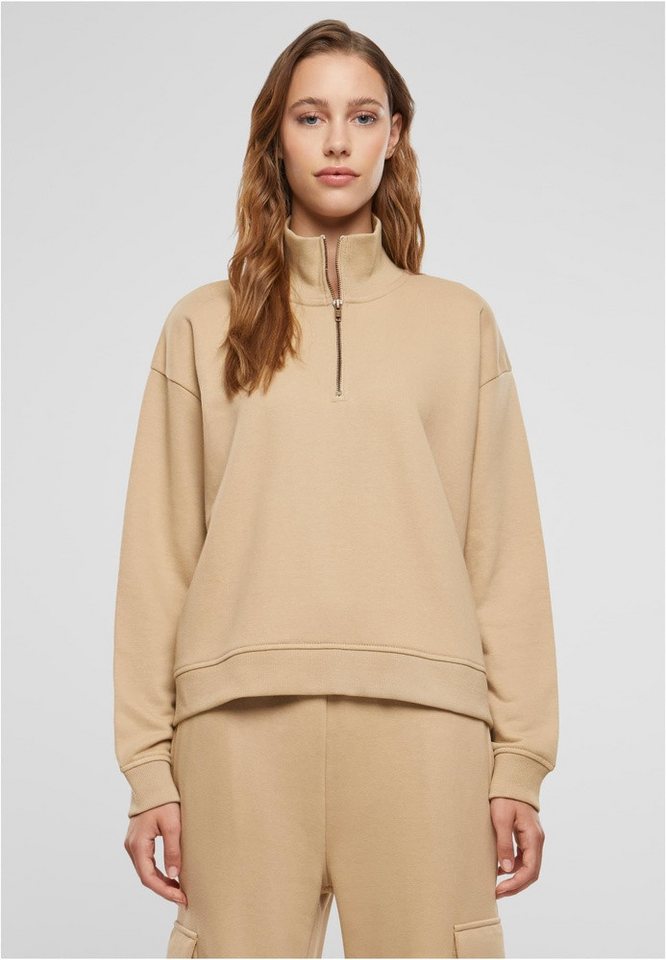 URBAN CLASSICS Rundhalspullover Ladies Light Terry Troyer von URBAN CLASSICS
