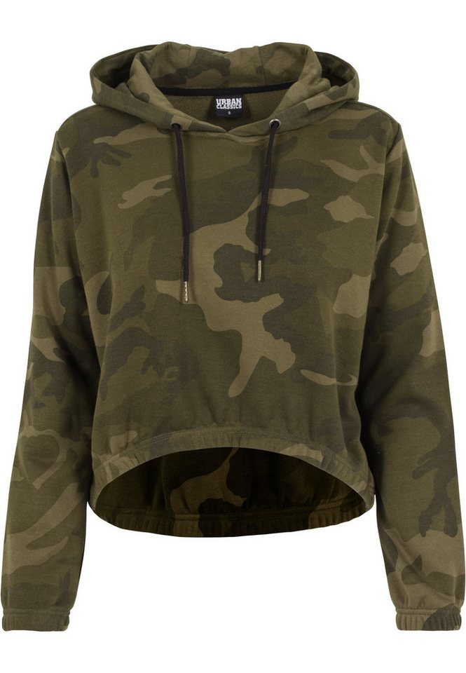 URBAN CLASSICS Rundhalspullover Urban Classics Damen Ladies Camo Cropped Hoody (1-tlg) von URBAN CLASSICS
