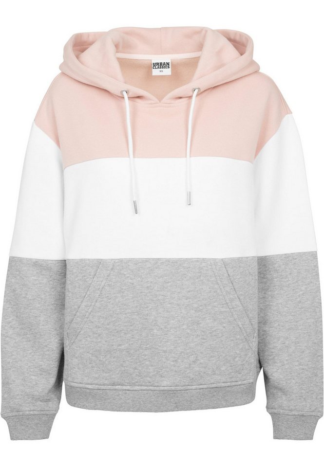 URBAN CLASSICS Rundhalspullover Urban Classics Damen Ladies Oversize 3-Tone Hoody (1-tlg) von URBAN CLASSICS