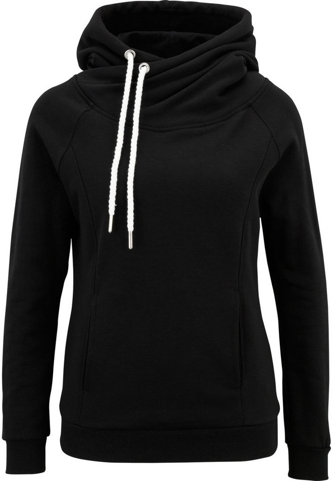 URBAN CLASSICS Rundhalspullover Urban Classics Damen Ladies Raglan High Neck Hoody (1-tlg) von URBAN CLASSICS