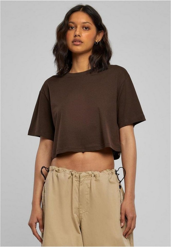 URBAN CLASSICS Rundhalsshirt Damen Short Oversized T-Shirt von URBAN CLASSICS