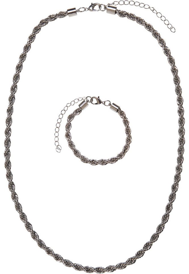 URBAN CLASSICS Schmuckset Urban Classics Damen Charon Intertwine Necklace And Bracelet Set (1-tlg) von URBAN CLASSICS