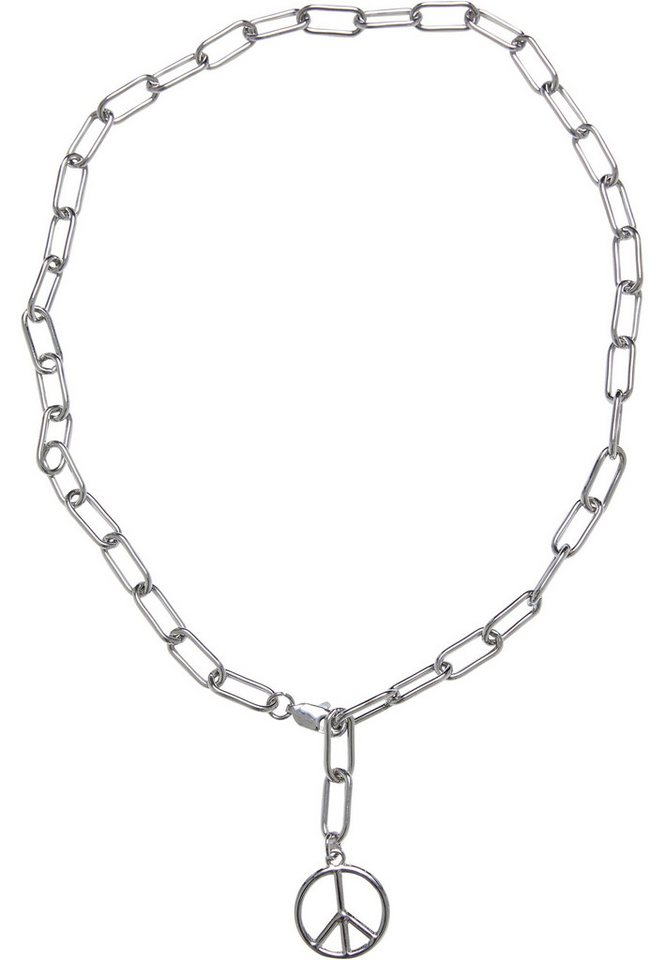 URBAN CLASSICS Halsreif Urban Classics Unisex Y Chain Peace Pendant Necklace von URBAN CLASSICS