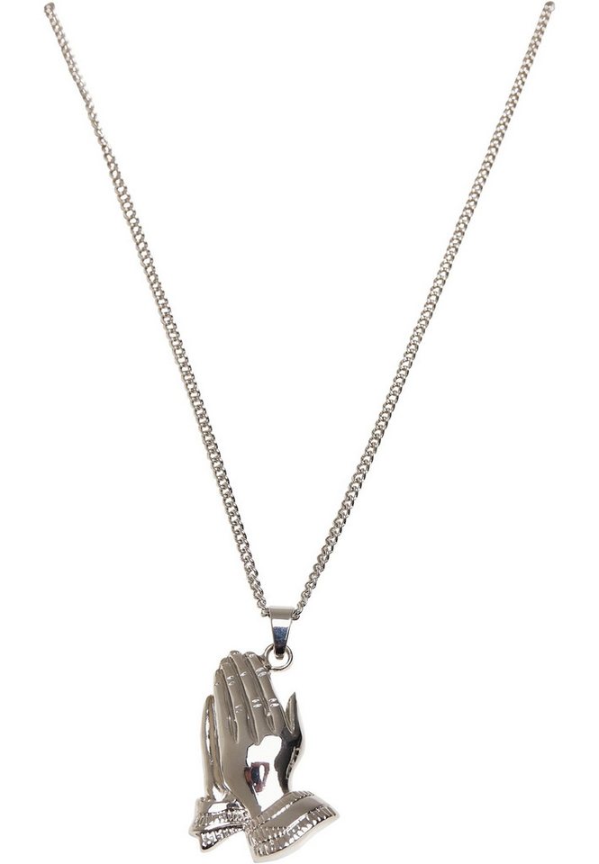 URBAN CLASSICS Edelstahlkette Urban Classics Unisex Pray Hands Necklace von URBAN CLASSICS