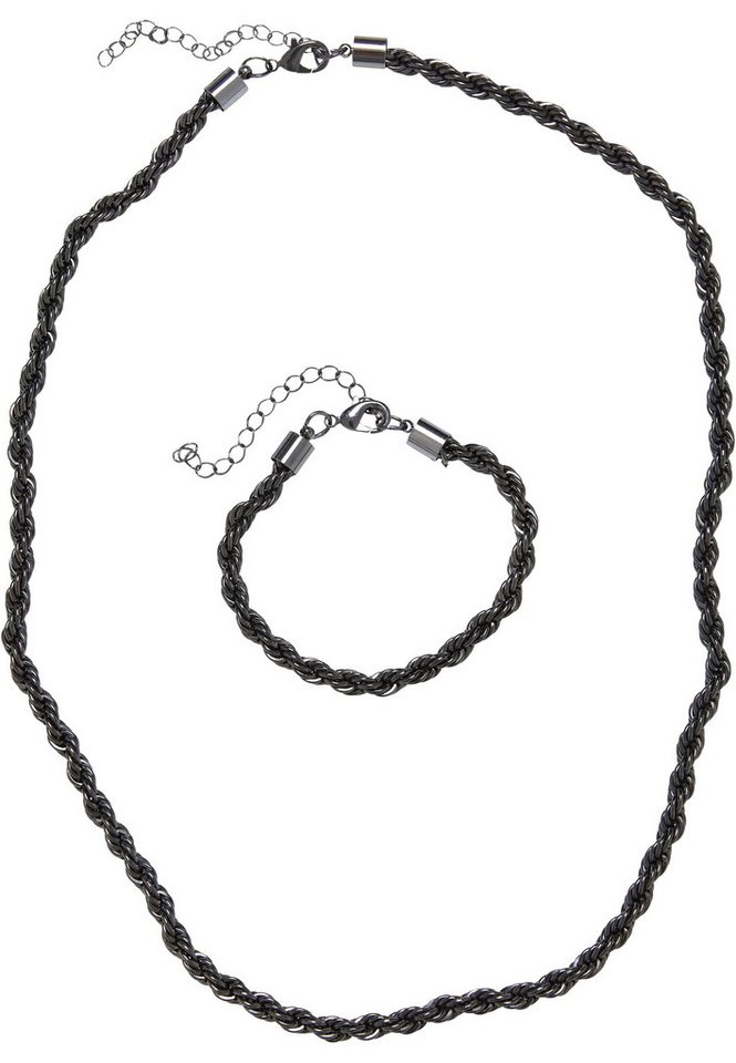 URBAN CLASSICS Schmuckset Urban Classics Damen Charon Intertwine Necklace And Bracelet Set (1-tlg) von URBAN CLASSICS