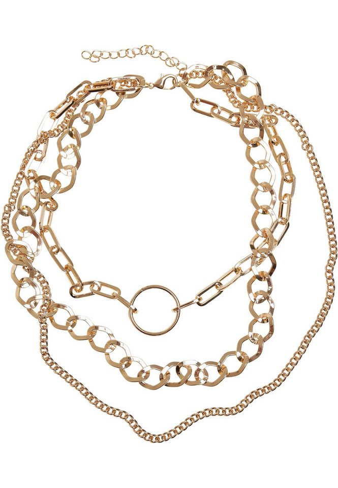 URBAN CLASSICS Edelstahlkette Urban Classics Unisex Ring Layering Necklace von URBAN CLASSICS