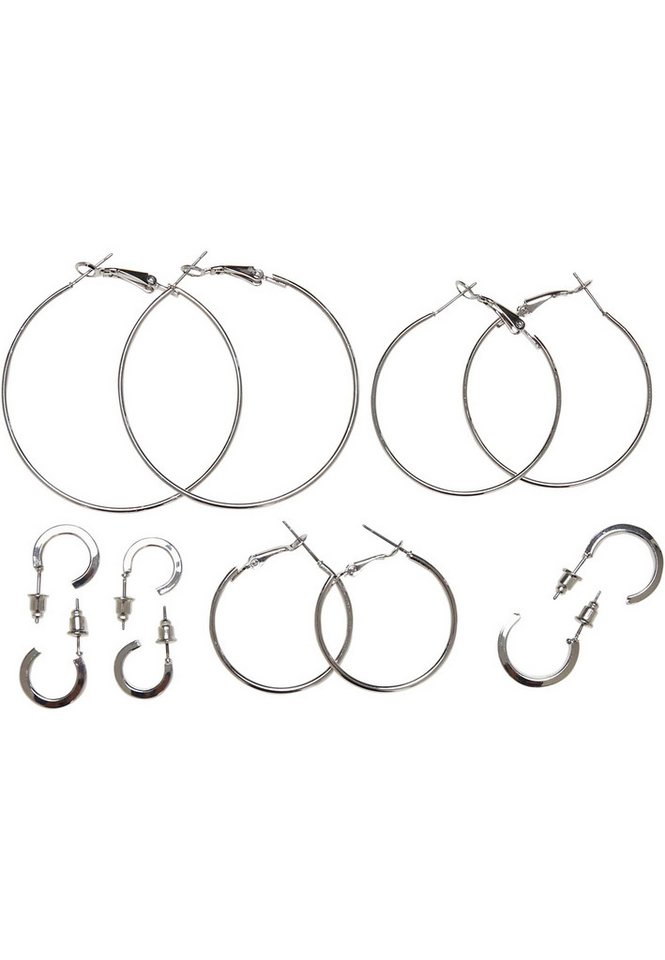 URBAN CLASSICS Schmuckset Urban Classics Damen Basic Hoop Earrings 6-Pack (1-tlg) von URBAN CLASSICS