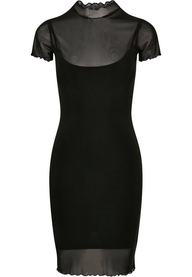 URBAN CLASSICS Shirtkleid Urban Classics Damen Ladies Mesh Double Layer Dress (1-tlg) von URBAN CLASSICS