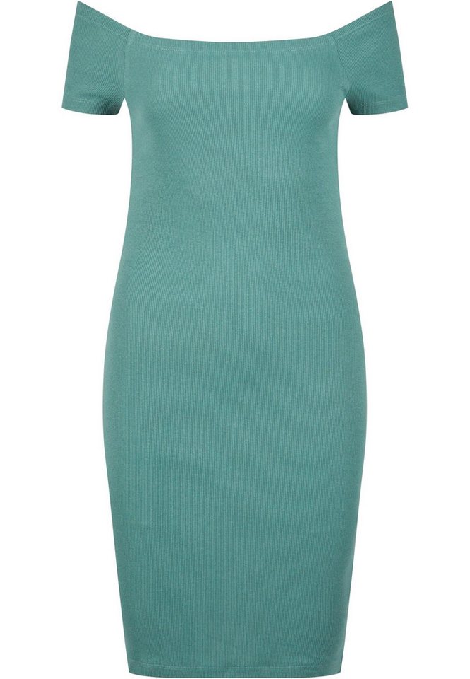 URBAN CLASSICS Shirtkleid Urban Classics Damen Ladies Off Shoulder Rib Dress (1-tlg) von URBAN CLASSICS