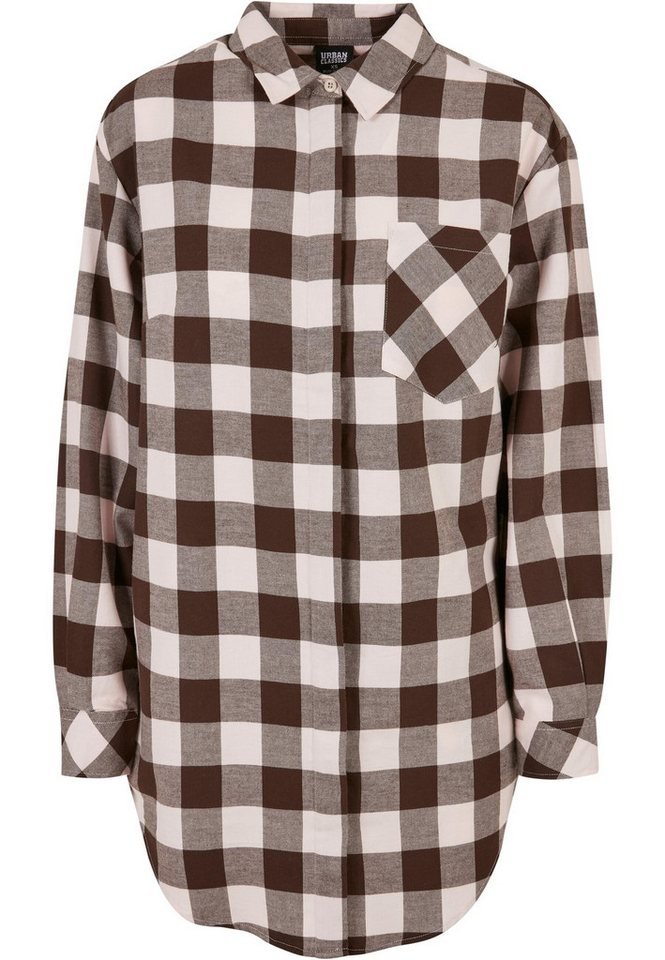 URBAN CLASSICS Shirtkleid Urban Classics Damen Ladies Oversized Check Flannel Shirt Dress (1-tlg) von URBAN CLASSICS