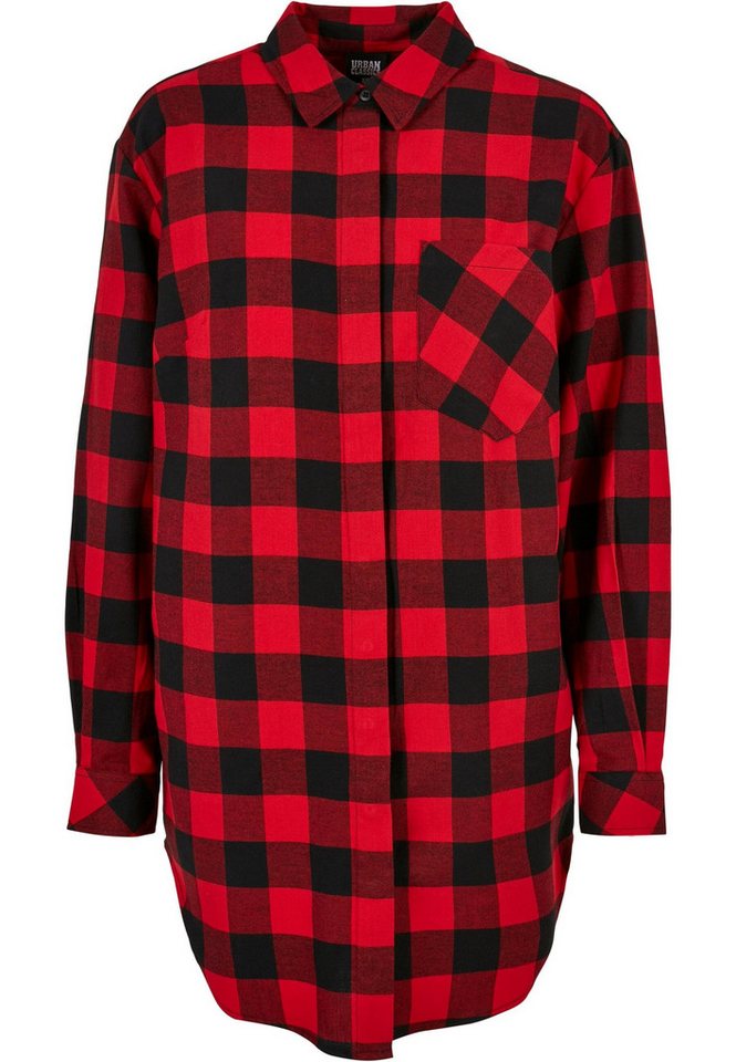 URBAN CLASSICS Shirtkleid Urban Classics Damen Ladies Oversized Check Flannel Shirt Dress (1-tlg) von URBAN CLASSICS