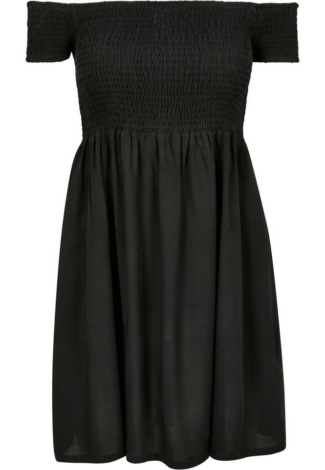 URBAN CLASSICS Shirtkleid Urban Classics Damen Ladies Smoked Off Shoulder Dress (1-tlg) von URBAN CLASSICS