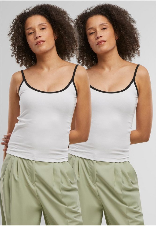 URBAN CLASSICS Shirttop Ladies Contrast Basic Top 2-Pack von URBAN CLASSICS