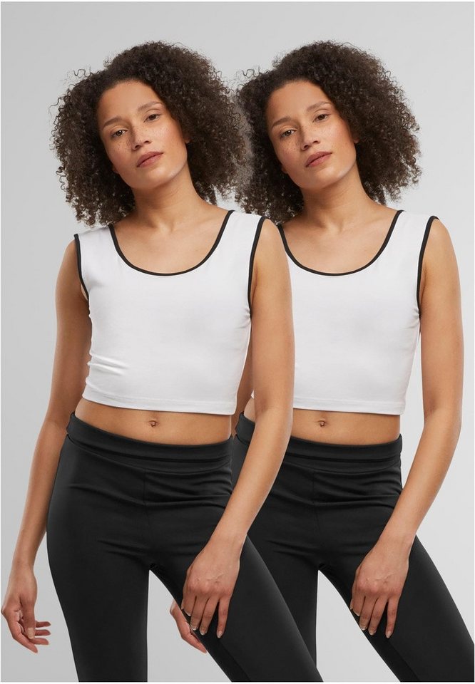 URBAN CLASSICS Shirttop Ladies Contrast Cropped Top von URBAN CLASSICS