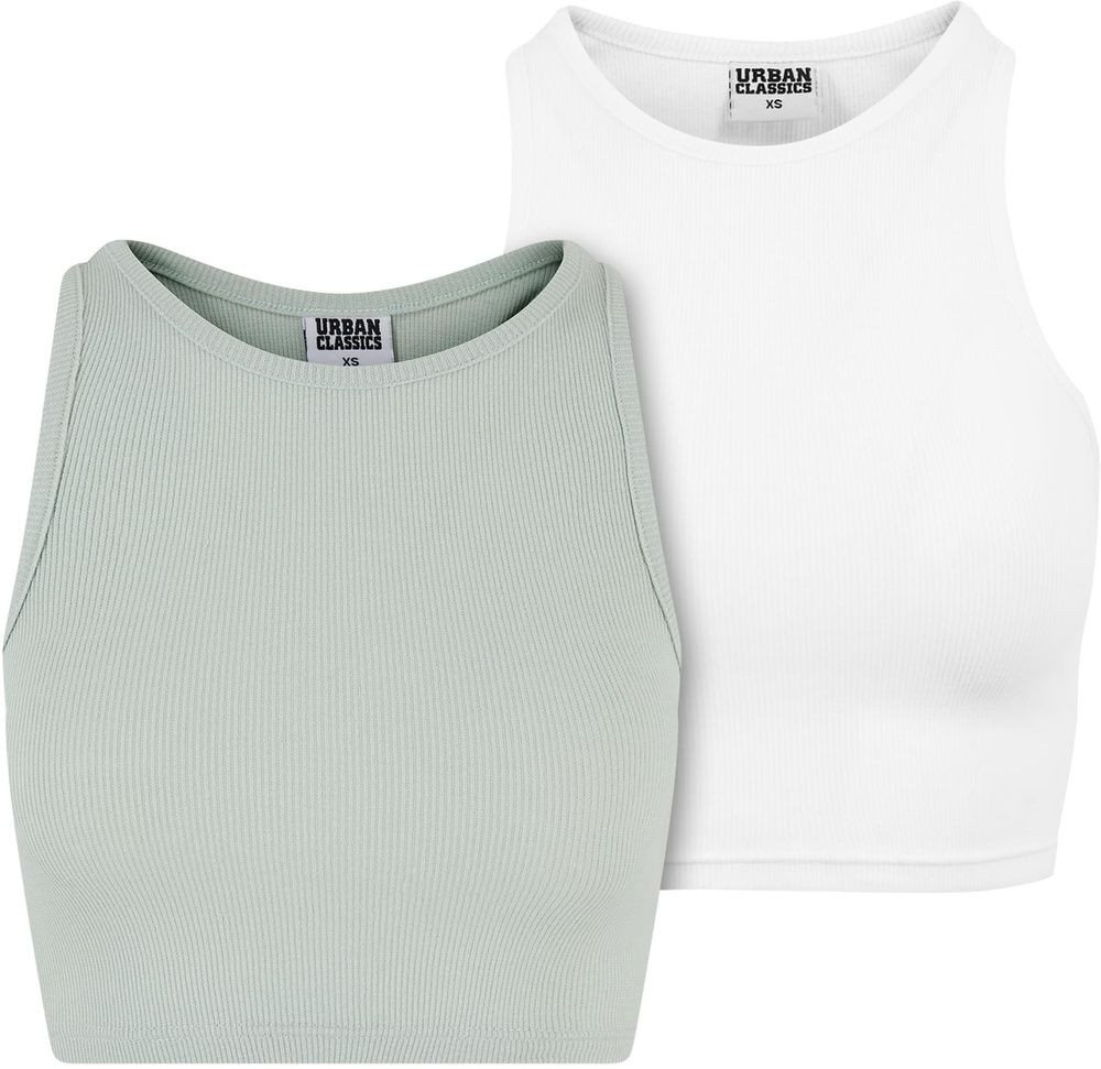 URBAN CLASSICS Shirttop Ladies Cropped Rib Top 2-Pack von URBAN CLASSICS