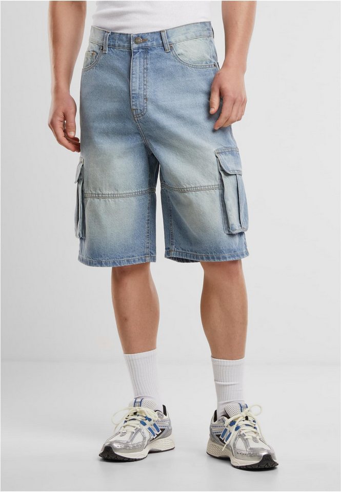 URBAN CLASSICS Shorts Relaxed Denim Cargo Shorts kurze Jeanshose Herren von URBAN CLASSICS