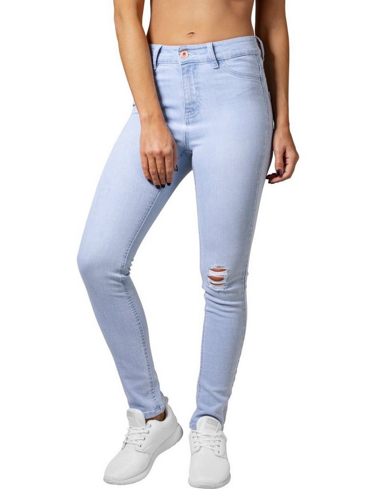 URBAN CLASSICS Skinny-fit-Jeans High Waist Skinny Denim Pants mit Stretch von URBAN CLASSICS