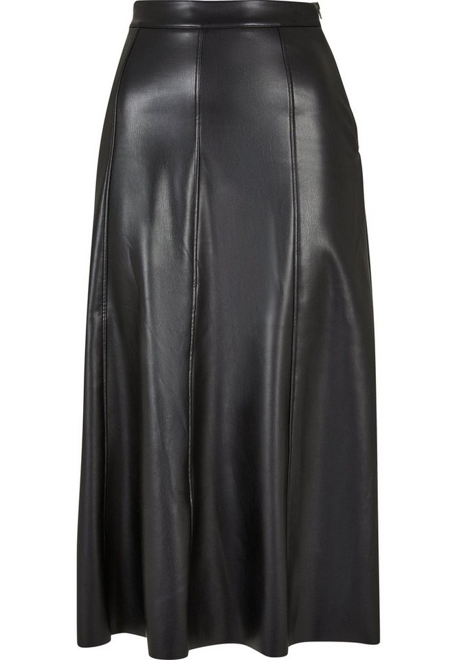 URBAN CLASSICS Sommerrock Urban Classics Damen Ladies Synthetic Leather Midi Skirt (1-tlg) von URBAN CLASSICS