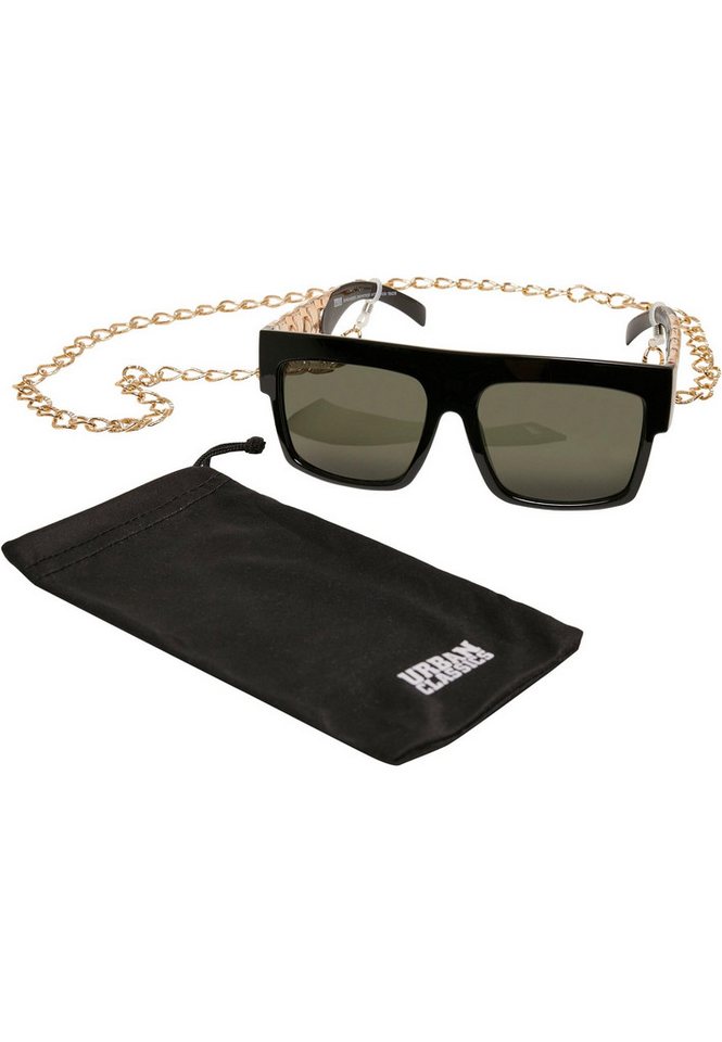 URBAN CLASSICS Sonnenbrille Urban Classics Unisex Sunglasses Zakynthos with Chain von URBAN CLASSICS