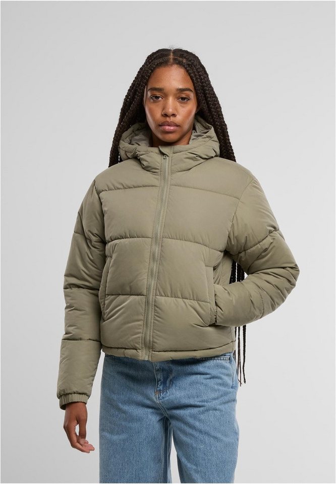 URBAN CLASSICS Steppjacke Ladies Peached Puffer Jacket With Hood von URBAN CLASSICS