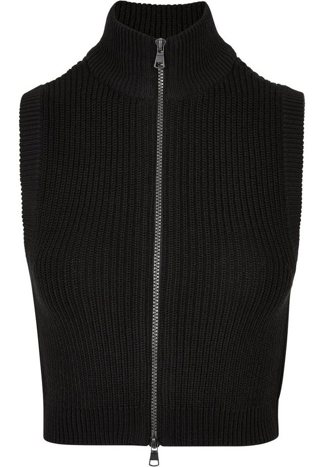 URBAN CLASSICS Steppweste Urban Classics Damen Ladies Short Knit Vest von URBAN CLASSICS