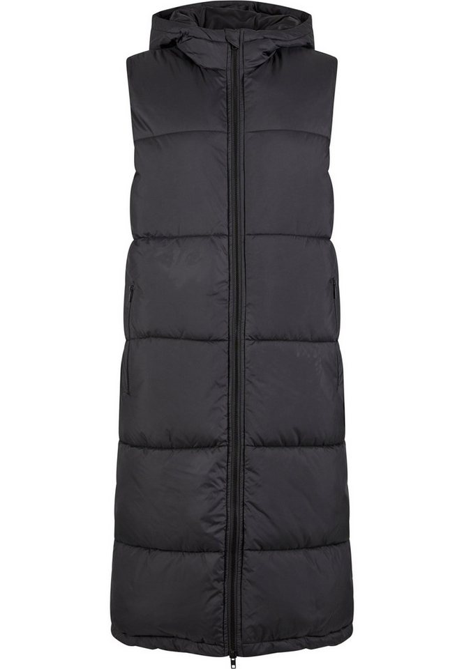URBAN CLASSICS Steppweste Urban Classics Ladies Long Hooded Puffer Vest von URBAN CLASSICS