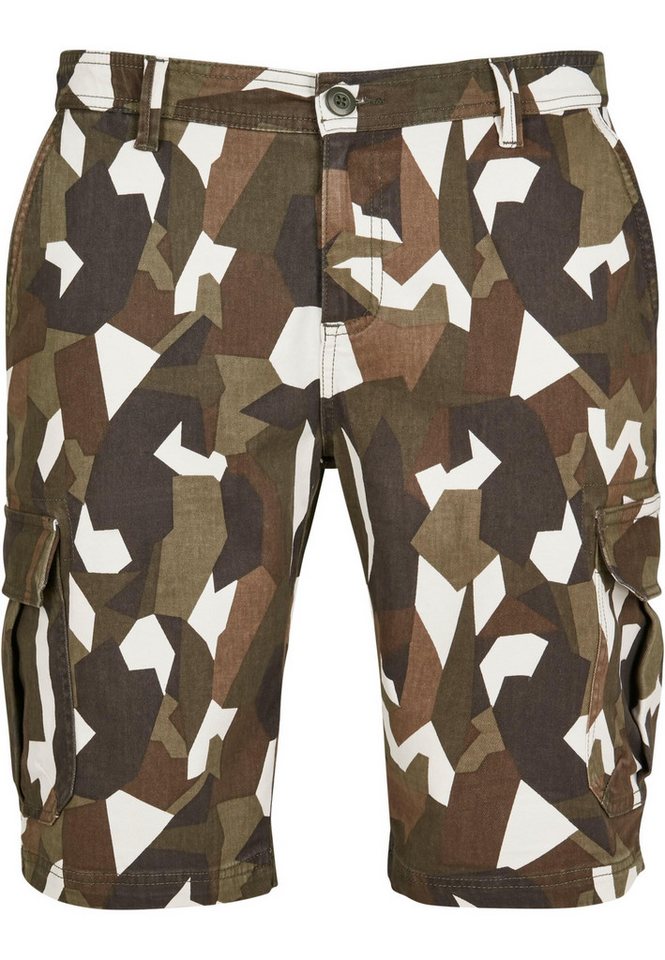 URBAN CLASSICS Stoffhose Urban Classics Herren Geometric Camo Stretch Twill Cargo Shorts (1-tlg) von URBAN CLASSICS