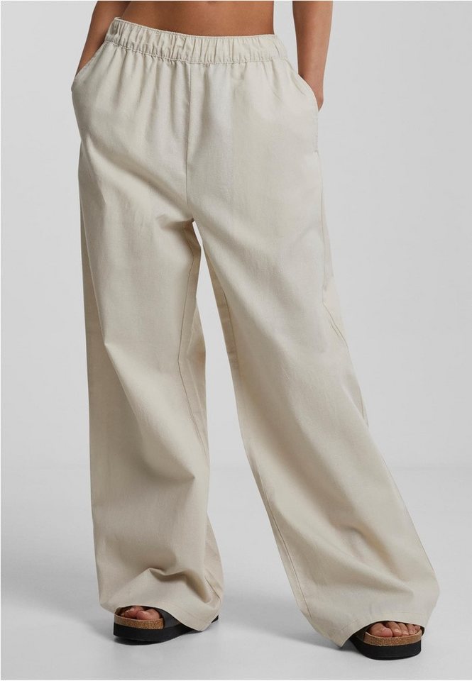 URBAN CLASSICS Stoffhose Ladies Linen Mixed Wide Pants von URBAN CLASSICS