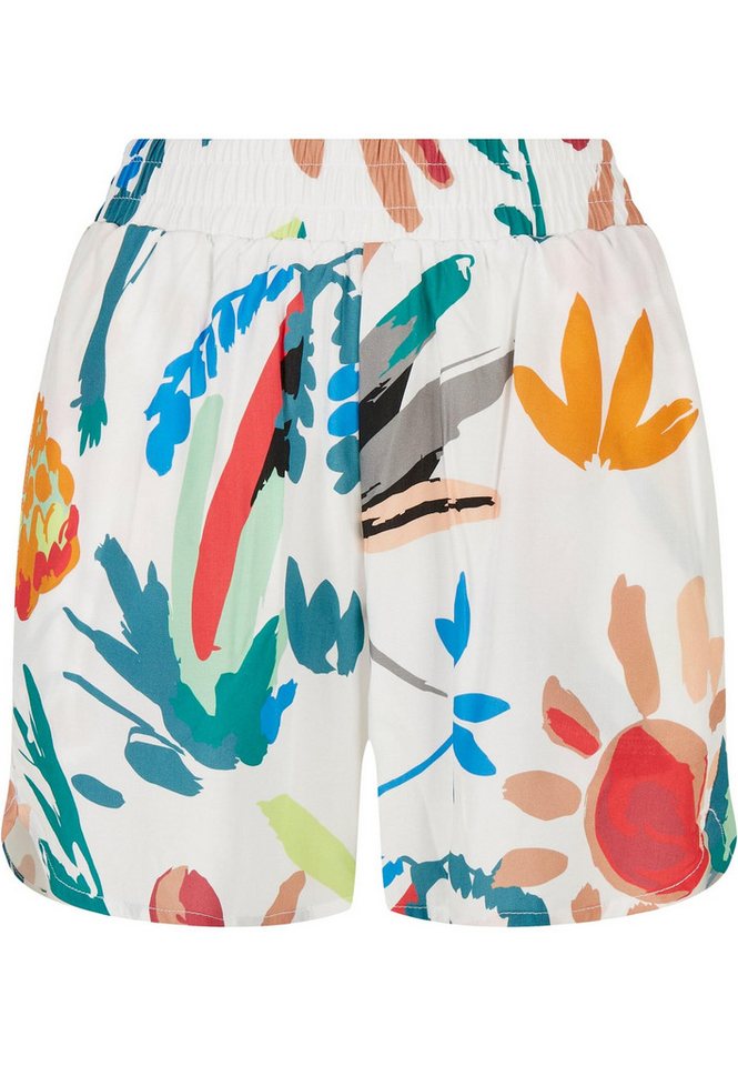URBAN CLASSICS Stoffhose Urban Classics Damen Ladies AOP Viscose Resort Shorts (1-tlg) von URBAN CLASSICS