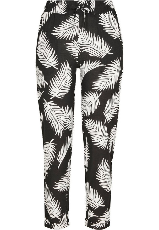 URBAN CLASSICS Stoffhose Urban Classics Damen Ladies Elastic Waist AOP Pants (1-tlg) von URBAN CLASSICS