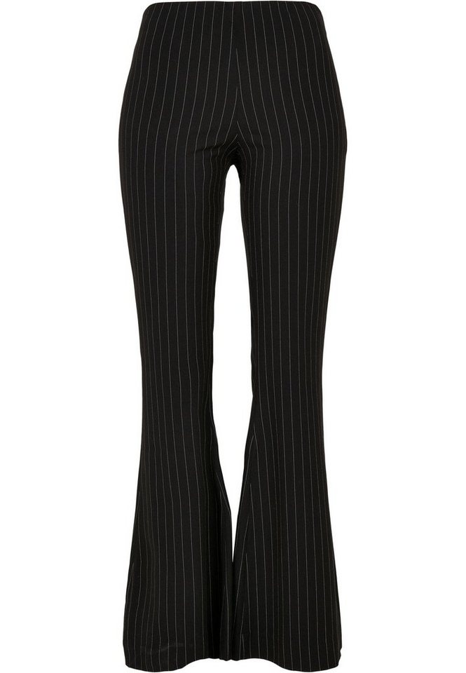 URBAN CLASSICS Stoffhose Urban Classics Damen Ladies Flared Pin Stripe Pants (1-tlg) von URBAN CLASSICS