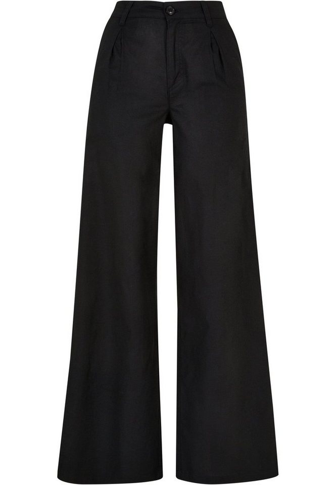 URBAN CLASSICS Stoffhose Urban Classics Damen Ladies High Linen Mixed Wide Leg Pants (1-tlg) von URBAN CLASSICS