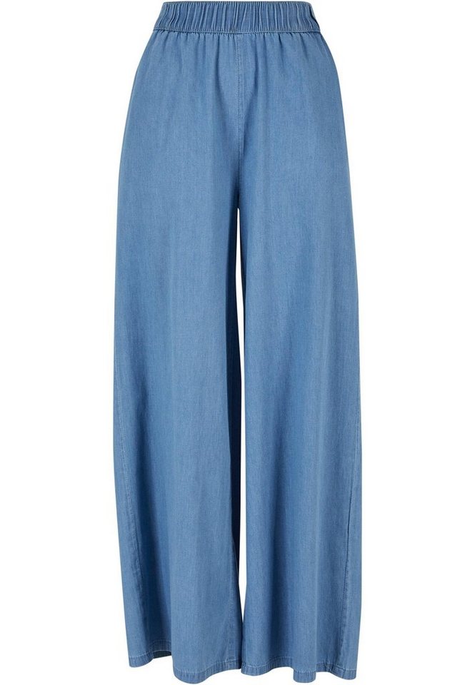 URBAN CLASSICS Stoffhose Urban Classics Damen Ladies Light Denim Wide Leg Pants (1-tlg) von URBAN CLASSICS