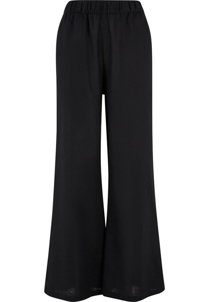 URBAN CLASSICS Stoffhose Urban Classics Damen Ladies Linen Mixed Wide Pants (1-tlg) von URBAN CLASSICS
