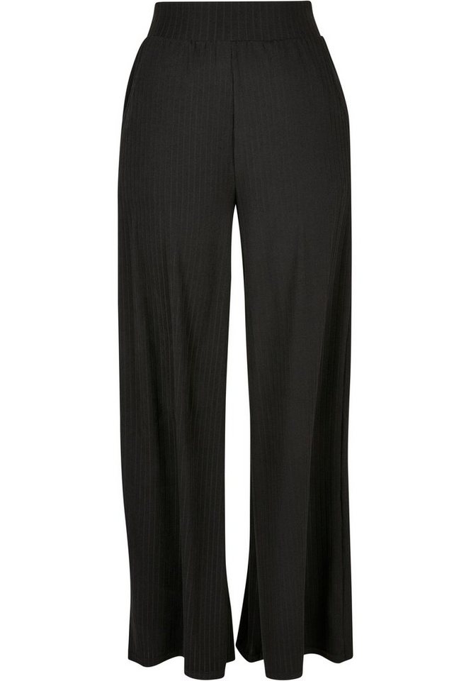 URBAN CLASSICS Stoffhose Urban Classics Damen Ladies Rib Jersey Wide Leg Pants (1-tlg) von URBAN CLASSICS
