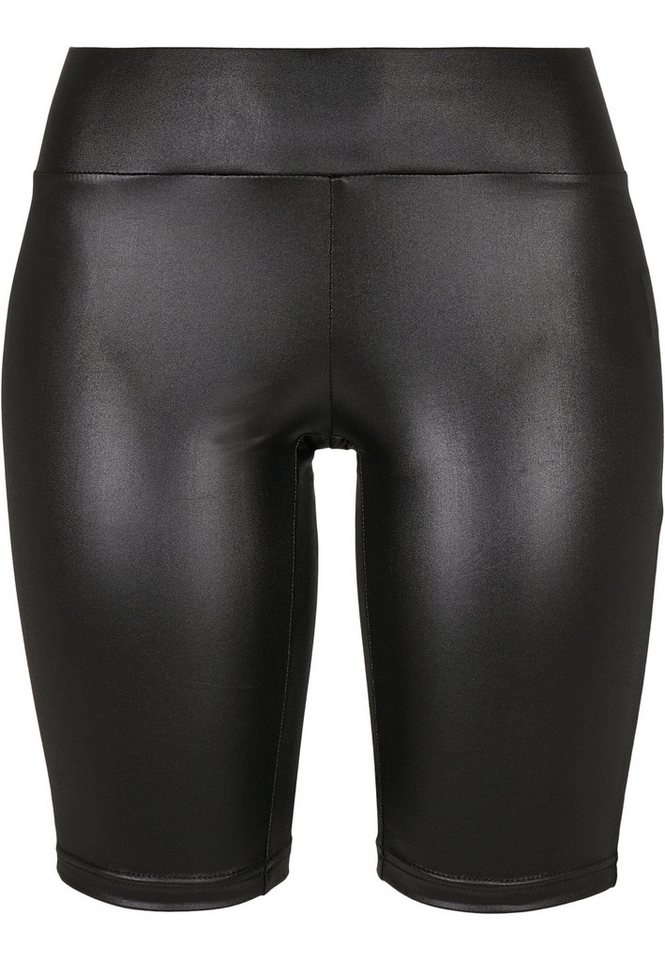 URBAN CLASSICS Stoffhose Urban Classics Damen Ladies Synthetic Leather Cycle Shorts (1-tlg) von URBAN CLASSICS
