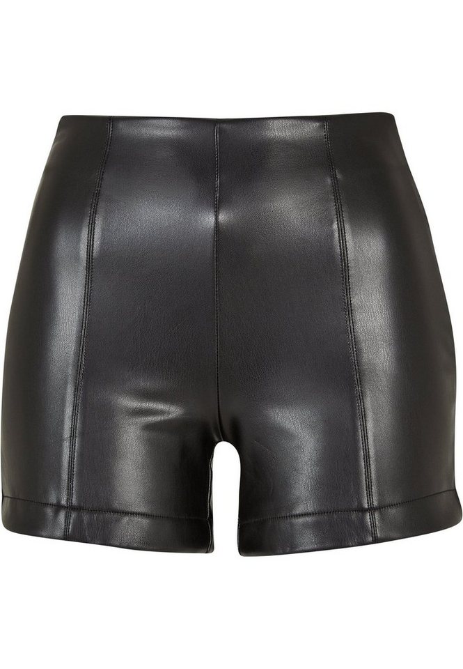 URBAN CLASSICS Stoffhose Urban Classics Damen Ladies Synthetic Leather Shorts (1-tlg) von URBAN CLASSICS
