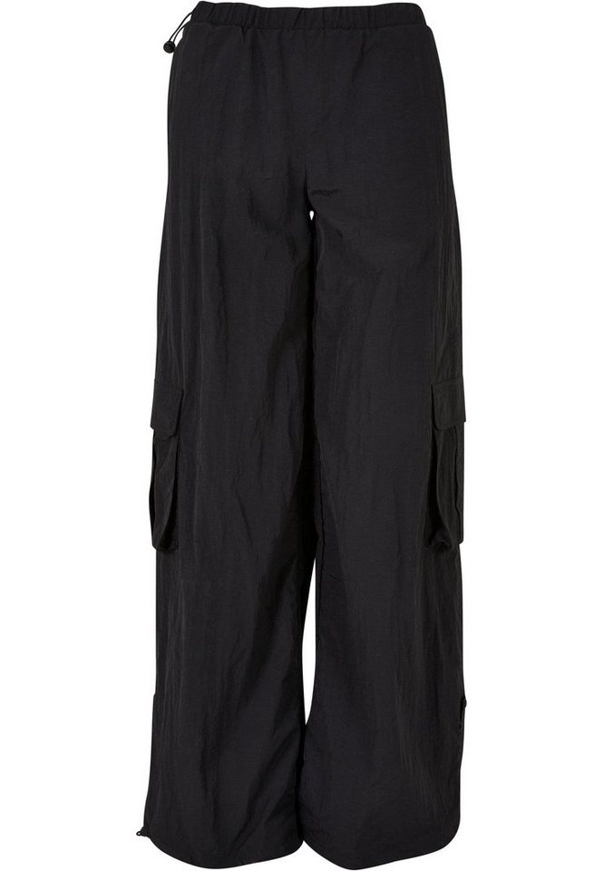 URBAN CLASSICS Stoffhose Urban Classics Damen Ladies Wide Crinkle Nylon Cargo Pants (1-tlg) von URBAN CLASSICS