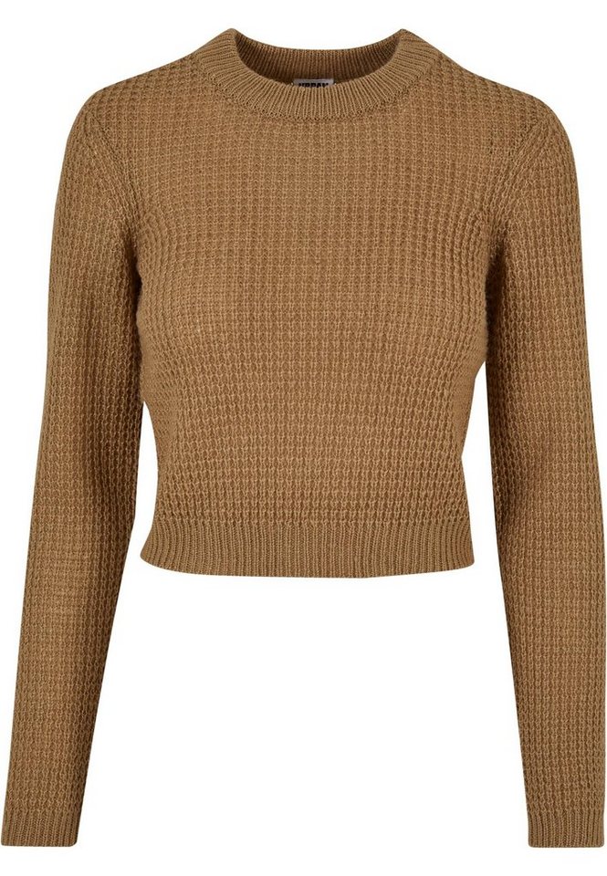 URBAN CLASSICS Strickpullover Damen Ladies Short Waffle Sweater (1-tlg) von URBAN CLASSICS