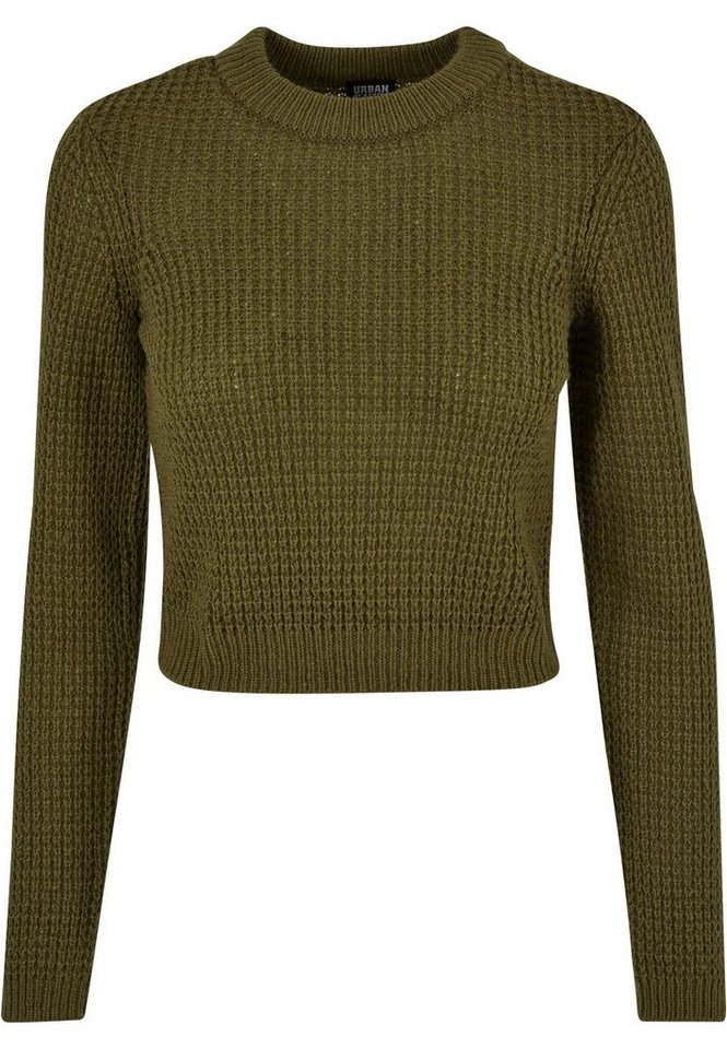 URBAN CLASSICS Strickpullover Damen Ladies Short Waffle Sweater (1-tlg) von URBAN CLASSICS