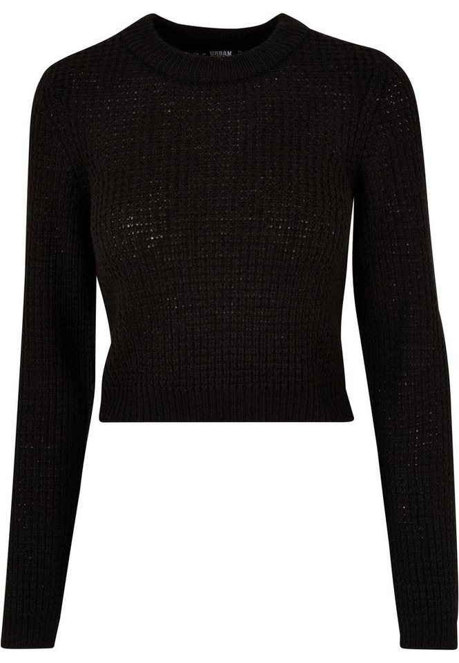 URBAN CLASSICS Strickpullover Damen Ladies Short Waffle Sweater (1-tlg) von URBAN CLASSICS