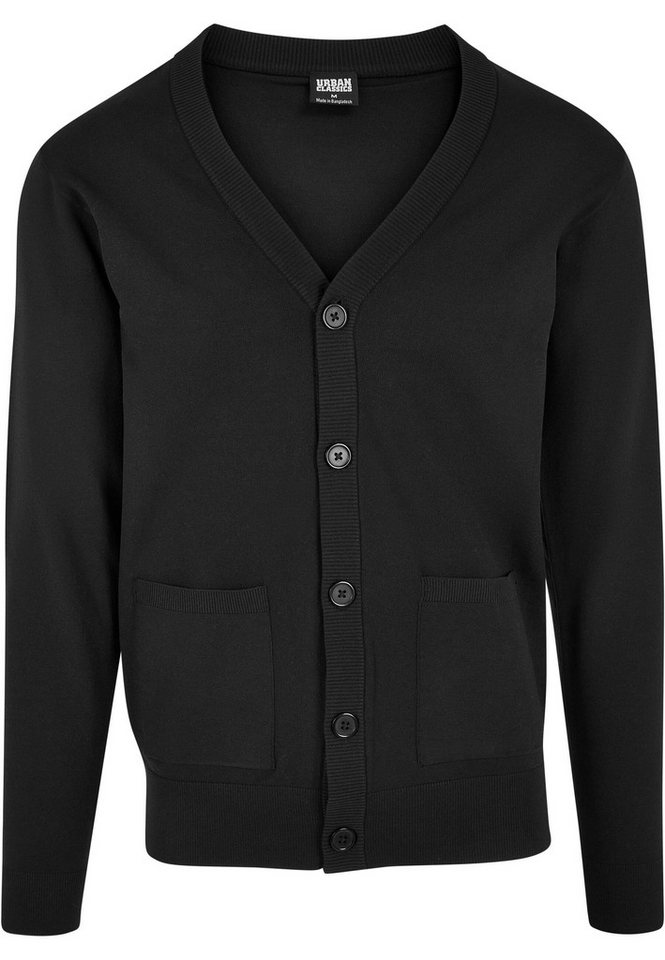 URBAN CLASSICS Strickfleecejacke Urban Classics Herren Fine Cardigan (1-St) von URBAN CLASSICS