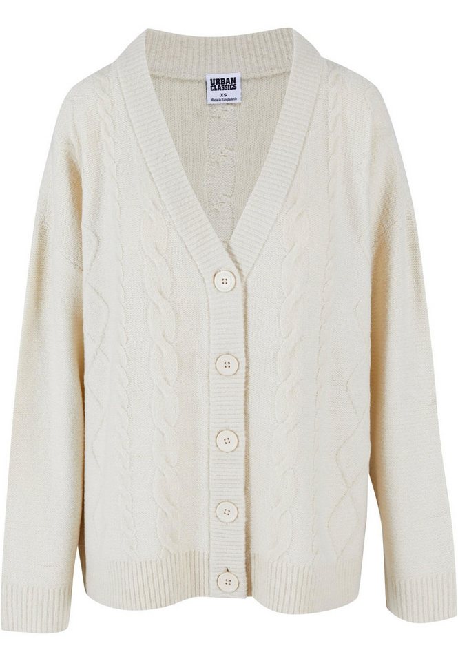 URBAN CLASSICS Strickjacke Urban Classics Damen Ladies Cabel Knit Cardigan (1-tlg) von URBAN CLASSICS