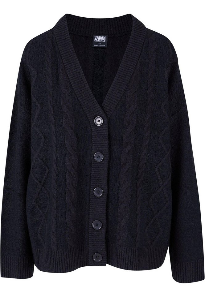 URBAN CLASSICS Strickjacke Urban Classics Damen Ladies Cabel Knit Cardigan (1-tlg) von URBAN CLASSICS